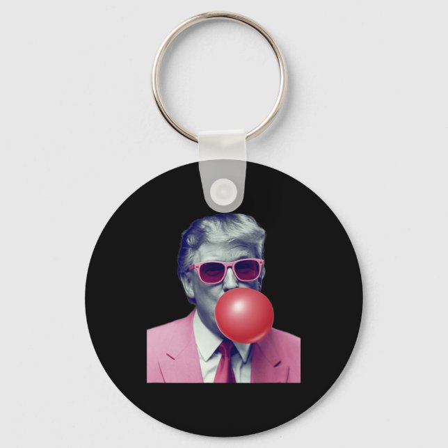Funny Trump Bubble Gum Yum Geschenke Schlüsselanhänger (Vorderseite)