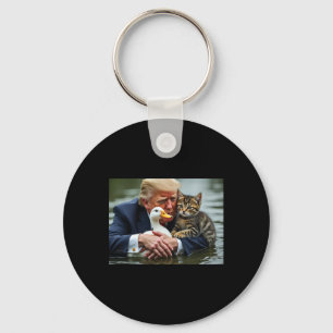 Funny Trump Cat and Enck Memes Weihnachts Hallowee Schlüsselanhänger
