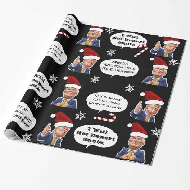Funny Trump Christmas Geschenkpapier (Ungerollt)