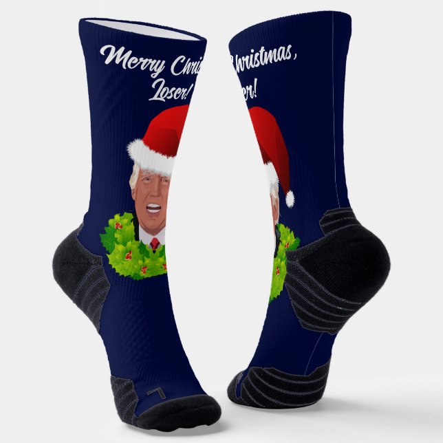 Funny Trump Christmas Loser Socken (Gewinkelt)