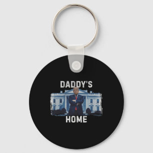 Funny Trump Daddys Zuhause White House 2024 1 Schlüsselanhänger
