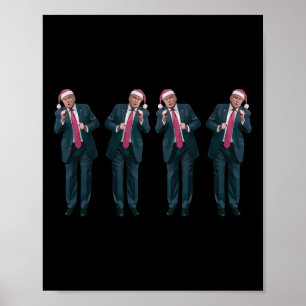 Funny Trump Dance Weihnachten Ugly Sweater Xma Poster