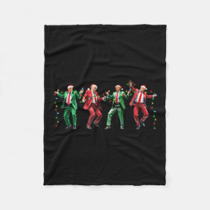 Funny Trump Dance Weihnachtsmann Weihnachten Weihn Fleecedecke