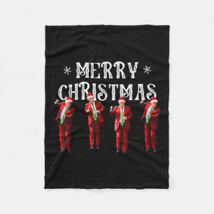 Funny Trump Dance Weihnachtsmann Weihnachten Weihn Fleecedecke