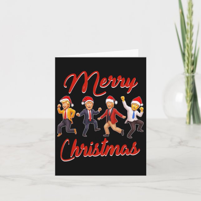 Funny Trump Dance Weihnachtsmann Weihnachten Weihn Karte (Vorderseite)