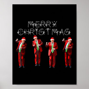 Funny Trump Dance Weihnachtsmann Weihnachten Weihn Poster