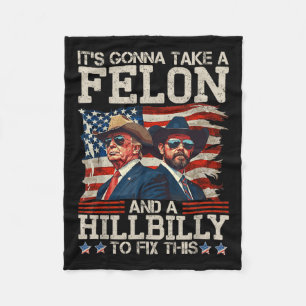 Funny Trump, der eine Hillbilly und eine Fleecedecke