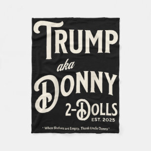 Funny Trump Donny zwei Dollar zu Weihnachten T Fleecedecke