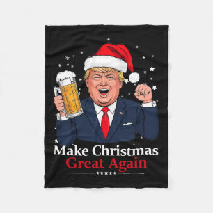 Funny Trump Drink Beer Fleecedecke