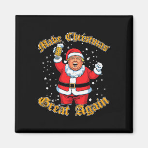 Funny Trump Drink Bier macht Weihnachten wieder gr Magnet