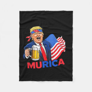 Funny Trump Drink Bier T-Shirts Weihnachten 2024 G Fleecedecke