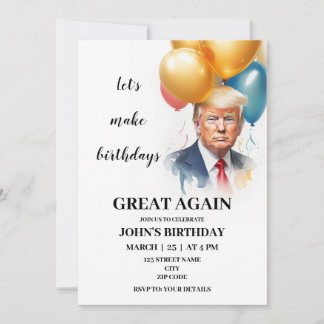 Funny Trump Einladung zum Geburtstag