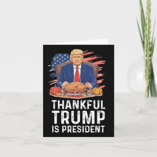 Funny Trump Erntedank dankbar Trump ist Präsident Karte