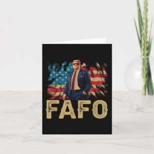 Funny Trump Fafo, Y2k Fafo Trump, US-Flag Vin Karte