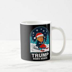 Funny Trump fährt wieder Snowmobile Spaß Winter Kaffeetasse