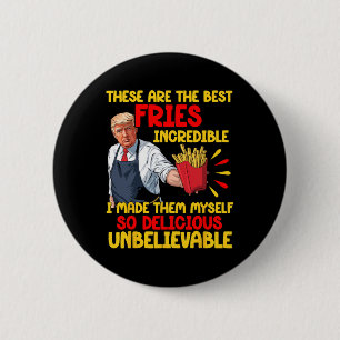 Funny Trump Fast Food Spaß Fries Election 2024 Bu Button