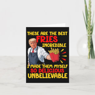 Funny Trump Fast Food Spaß Fries Election 2024 Bu Karte