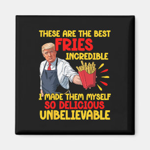 Funny Trump Fast Food Spaß Fries Election 2024 Bu Magnet