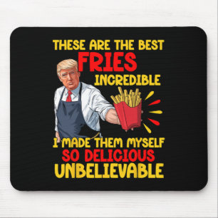 Funny Trump Fast Food Spaß Fries Election 2024 Bu Mousepad