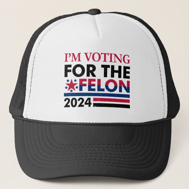 Funny Trump Felon Truckerkappe (Vorderseite)