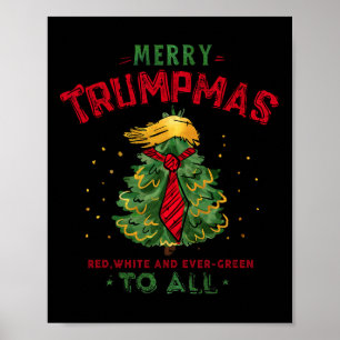 Funny Trump frohe Trumps Weihnachtsbaum Xmas Hol Poster
