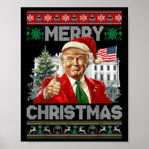 Funny Trump frohe Weihnachten Weihnachtsfamilien W Poster