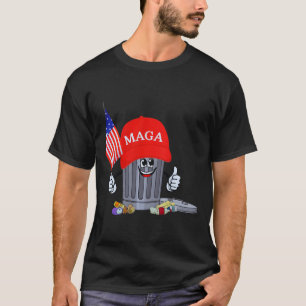 Funny Trump Garbage Can Cartoon Charakter Amerikan T-Shirt