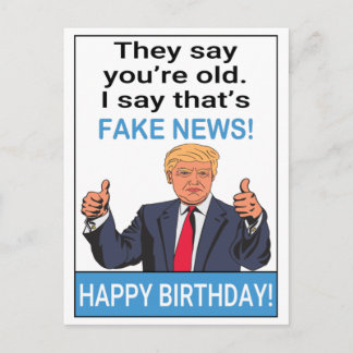 Funny Trump Geburtstagsgeschenk Postkarte