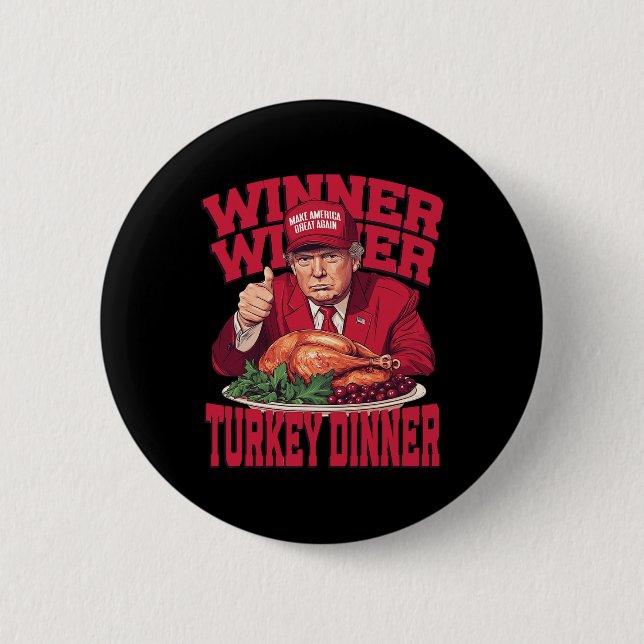 Funny Trump Gewinner Türkei Abendessen Erntedank D Button (Vorderseite)