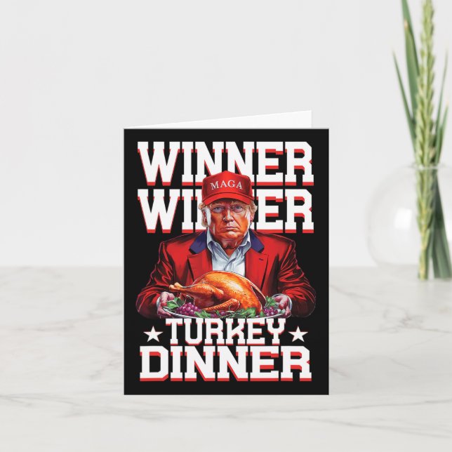Funny Trump Gewinner Türkei Abendessen Erntedank D Karte (Vorderseite)
