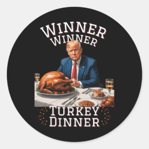 Funny Trump Gewinner Türkei Abendessen Thanksgivi Runder Aufkleber