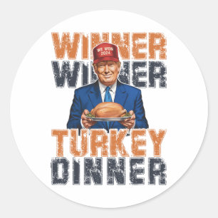 Funny Trump Gewinner Türkei Abendessen Thanksgivi Runder Aufkleber