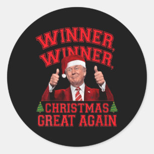 Funny Trump Gewinner Weihnachten Groß wieder Xm Runder Aufkleber