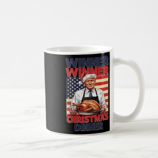 Funny Trump Gewinner Weihnachts-Abendessen Kaffeetasse (Rechts)