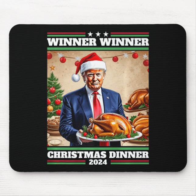 Funny Trump Gewinner Weihnachtsessen Mousepad (Vorne)