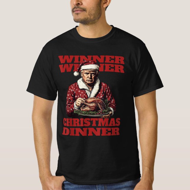Funny Trump Gewinner Weihnachtsessen Weihnachten W T-Shirt (Vorderseite)