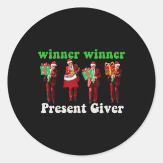 Funny Trump Gewinner Weihnachtsgeschenk Trump Da Runder Aufkleber