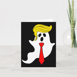 Funny Trump Ghost Trump Haair Halloween Donald Tru Karte