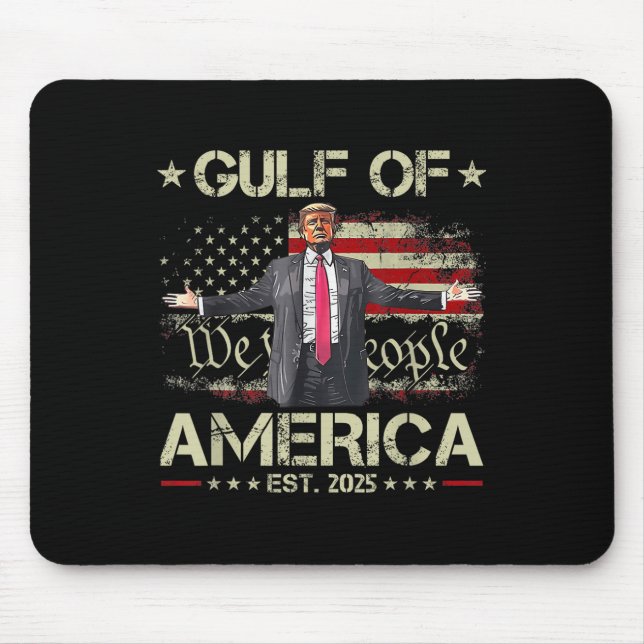 Funny Trump Golf of US America Est 2025 US Amerika Mousepad (Vorne)