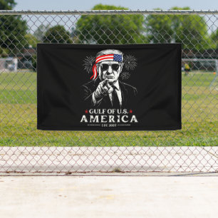 Funny Trump Golf of USA Amerika 2025 4. Juli Banner