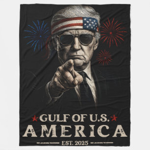 Funny Trump Golf of USA Amerika 2025 4. Juli Fleecedecke