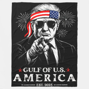 Funny Trump Golf of USA Amerika 2025 4. Juli Fleecedecke