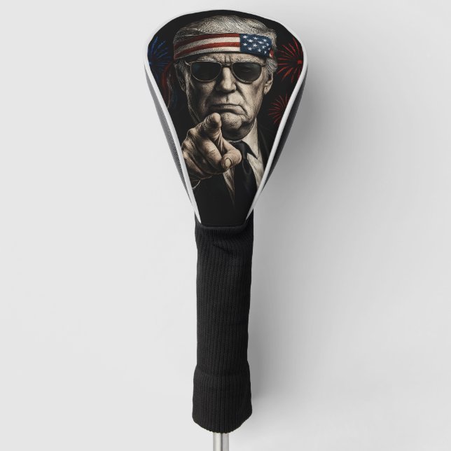 Funny Trump Golf of USA Amerika 2025 4. Juli Golf Headcover (Vorderseite)