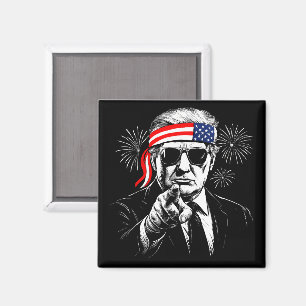 Funny Trump Golf of USA Amerika 2025 4. Juli Magnet