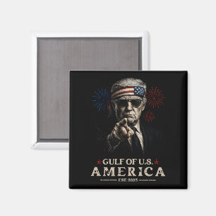 Funny Trump Golf of USA Amerika 2025 4. Juli Magnet