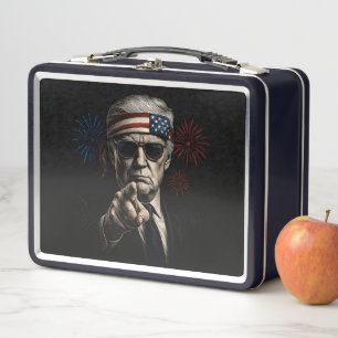 Funny Trump Golf of USA Amerika 2025 4. Juli Metall Brotdose
