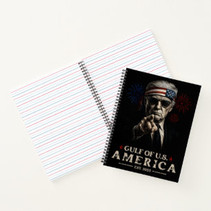 Funny Trump Golf of USA Amerika 2025 4. Juli Notizbuch