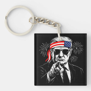 Funny Trump Golf of USA Amerika 2025 4. Juli Schlüsselanhänger