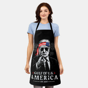 Funny Trump Golf of USA Amerika 2025 4. Juli Schürze
