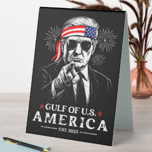 Funny Trump Golf of USA Amerika 2025 4. Juli Tischaufsteller